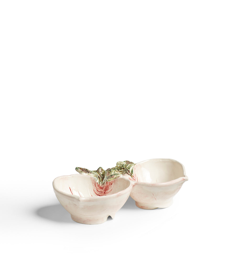 Rapanelli Twin Serving Bowl - White